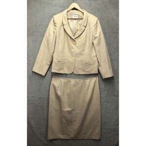 Collections For Lesuit Women’s 2 Pc Skirt Set Size 18 Cream Metallic Career